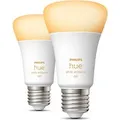 Philips Hue White Ambiance E27 Bluetooth Bulbs 2-pack - Wit