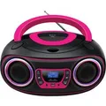 Denver TDB-212P CD-Player (Bluetooth, DAB+/FM Radio, MP3 via USB,& AUX, Musik Streaming über Bluetooth, CD-Player, Bluetooth, 2 x 18W Output, Batterie