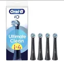 Oral-B Ultimate Clean Ersatzbürsten, Schwarz, Tiefenreinigung, Entfernung von Zahnbelag, runde Bürste für elektrische Zahnbürsten, Oral B iO, 4 Stück