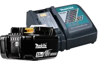Makita BL1850B LXT 18u00a0V 5,0-Ah-Akku + Akkuladegeru00e4t 14,4/18u00a0V DC18RC