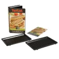 Tefal Snack Collection Box met 2 Panini Grillplaten + Receptenboek, compatibel met Tefal XA800312 Snack Time Sandwich Makers, Roze, Largec