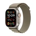 Apple Watch Ultra 2 (GPS + Cellular 49 mm) titanium behuizing met Alpine Loop Olive - L (gereviseerd)