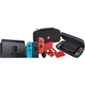 Nintendo Switch Rood/Blauw + Bigben Nintendo Switch Travel Case Zwart