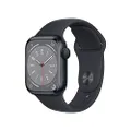 Apple Watch Series 8 (GPS, 41mm) Smartwatch - Aluminiumgehäuse Mitternacht, Sportarmband Mitternacht - Regular. Fitnesstracker, Blutsauerstoffund EKGA