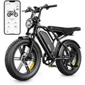 SISIGAD E-Bike Mountainbike 20'' Fat Tire 250W Motor, 48V 15Ah, herausnehmbarem Akku, fatbike, APP, Shimano, Heckmotor, 720 Wh, 7-Gang-Schaltung, 4 Fa