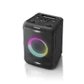 Panasonic SC-BMAX5E-K Portable Party Speaker with Bluetooth, Built-in Lights, 75W, USB, Optical Input for TV, Guitar & Mic Inputs for Karaoke, Black