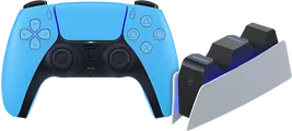 Sony PlayStation 5 DualSense Draadloze Controller Starlight Blue + BlueBuilt oplaadstation