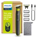 Philips OneBlade 360 Authentiek Elektrische baardtrimmer en scheerapparaat, 2x 360 mesjes, 3x stoppelkam (1,3,5mm), QP2724/31