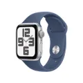 Apple Watch SE GPS 40mm Cassa in Alluminio Color Argento con Denim Spo