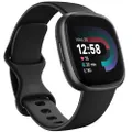 Fitbit Versa 4, Black Smartwatch uniseks volwassenen, zwart/aluminium grafiet, een maat