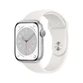 Apple Watch Series 8 GPS 45MM Silver Alu - White sport band