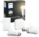 Philips Hue Starterspakket E27 Lichtbron met Bridge en Dimmer Switch &#8211; White &#8211; 3 x 9W &#8211; Bluetooth
