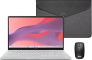 ASUS Chromebook CM1505-15,6 inch (39,6 cm) laptop Full HD (MediaTek Kompanio 540, 4 GB RAM, 128 GB eMMC, ChromeOS) + muis en hoes + 3 maanden Google A