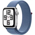 Apple Watch SE GPS &#8211; 40mm &#8211; Boîtier Silver Aluminium &#8211; Bracelet Winter Blue Sport Loop