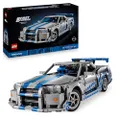 LEGO Technic 2 Fast 2 Furious Nissan Skyline GT-R R34 Automodell-Bauset für Erwachsene - mit Driftfunktion, Lenkung, Federung und 6-Zylinder-Motor - S