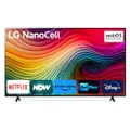 LG NanoCell 75'', Serie 81 2024, 75NANO81T6A, Smart TV 4K, Processore α5 Gen7, 20W, 3 HDMI, Filmmaker Mode, Game Optimizer, Alexa, Wi-Fi, webOS 24, Te