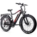 JOBOBIKE E-Bike Mountainbike 26 Zoll, 130km, Elektrofahrrad Robin, 624Wh, 80Nm, fu00fcr Gelu00e4nde, 7 Gang Shimano, Kettenschaltung, Heckmotor, 624 W
