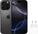 Apple iPhone 16 Pro 256 Go Titane Noir + Apple Chargeur Rapide