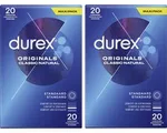 Durex Condooms Classic Natural 20st x2 - Cadeau voor man en vrouw
