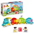 LEGO DUPLO Mes Premiers Pas Le Train des Chiffres - Apprendre à Compter - Jouet Éducatif 1er Âge - Briques Colorées avec Chiffres & 2 Figurines - Cade