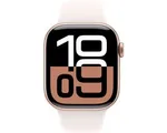 Apple Watch Series 10 - Wifi + 4G - 46mm - Rose Gouden Aluminium Case met Light Blush Sportbandje - S/M