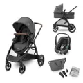 Maxi-Cosi Zelia S Trio Kinderwagen 3 in 1 Set, 0-4 Jaar, Tot 22 kg, Inklapbaar, Compact en Verstelbare Wandelwagen, Inclusief CabrioFix S i-Size Autos