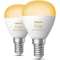 Philips Hue White Ambiance E14 Kugel 470lm, 2er Pack