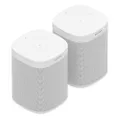 Sonos One Smart speakerset voor 2 kamers, wit – intelligente WLAN-luidsprekers met Alexa spraakbesturing & AirPlay – twee multiroom luidsprekers voor 