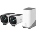 eufyCam S3 Pro Starter-Set 2+1 - 2-pack-Cameraset met HomeBase 3