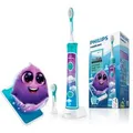 Philips Sonicare Elektrische Kinderzahnbu00fcrste HX6322/04, Aufsteckbu00fcrsten: 2 St., inkl. 8 Aufkleber