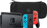 Nintendo Switch Rot/Blau + BlueBuilt Schutzhu00fclle