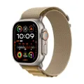 Apple Watch Ultra 2 (49 mm GPS + Cellular) Montre de sport connectée avec Boîtier en titane naturel et Boucle Alpine Sahara (Large). Suivi de l’activi
