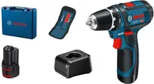 Bosch Professional GSR 12V-15 Schroefmachine &#8211; Met 2x 12V accu&#8217;s en lader &#8211; Incl. koffer en bitset
