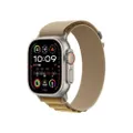 Apple Watch Ultra 2 (49 mm GPS + Cellular) Montre de Sport connectée avec Boîtier en Titane Naturel et Boucle Alpine Sahara (Large). Suivi de l’activi