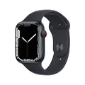 Apple Watch Series 7 (GPS + Cellular, 45mm) Smartwatch con cassa in alluminio color mezzanotte con Cinturino Sport color mezzanotte - Regular Fitness 