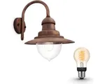 Philips Hue Raindrop Wandlamp voor Buiten (Koper) - Buitenlamp - E27 - Warmwit Licht - Hue White Filament
