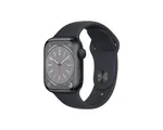 Apple Watch Series 8 (GPS, 41 mm) smartwatch – behuizing van aluminium middernacht sportieve armband – normaal Fitnesstracker, waterdicht