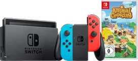 Nintendo Switch Rot/Blau + Animal Crossing New Horizons