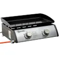 Outsunny Gasgrill Klein 2 Brenner 5 kW Grillfläche 47,5 × 35,5 cm Silber