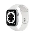Apple Watch Serie 6 GPS, 44mm in alluminio argento con cinturino Sport