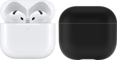 Apple AirPods 4 mit Aktiver Geru00e4uschunterdru00fcckung + Hu00fclle