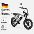 APE RYDER E-Bike Trekkingrad 20*4 Zoll Fatbike, 48V 15Ah Akku, bis 80 km, Shimano 7-Gang, 7 Gang, Heckmotor, 720 Wh, Fahrradbeleuchtung, Ständer, Klin