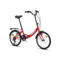 Bicicleta Plegable Moma Bikes Urbana SHIMANO FIRST CLASS 20&#8243; Alu, 6V. Sillin Confort Rojo