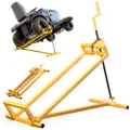 VOUNOT® Rasenmäherheber, Rasenmäher Jack, Teleskop Garten Rasenmäher Lifter, Hebevorrichtung 400KG für Mäher-Traktor, Teleskopversion für 30% Speicher