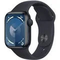 Apple Watch Series 9 GPS 41 mm Midnight Aluminium Case met Midnight Sportband S/M