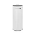 Brabantia Touch Bin Prullenbak, Kunststof Binnenemmer, White, 30 Liter