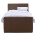 Boxspring met voetbord Billund &#8211; bruin &#8211; 120&#215;200 cm &#8211; slanke poot &#8211; Leen Bakker