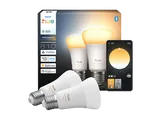 Philips Hue Slimme Led A60 Lamp Warm Tot Koelwit Licht E27 Fitting 2-pack