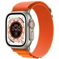 Apple Watch Ultra + Cellular 49mm Titanium Case met Alpine Oranje Loop Maat L