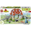 LEGO DUPLO Treinbrug en rails uitbreidingsset 10426 | Educatief speelgoed voor meisjes en jongens vanaf 2 jaar, leerzame set met 8 railstukken en slag